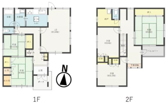 豊中市若竹町1丁目の間取り|5LDK+S+カースペース