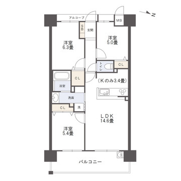 アルファスマート青葉東の間取り