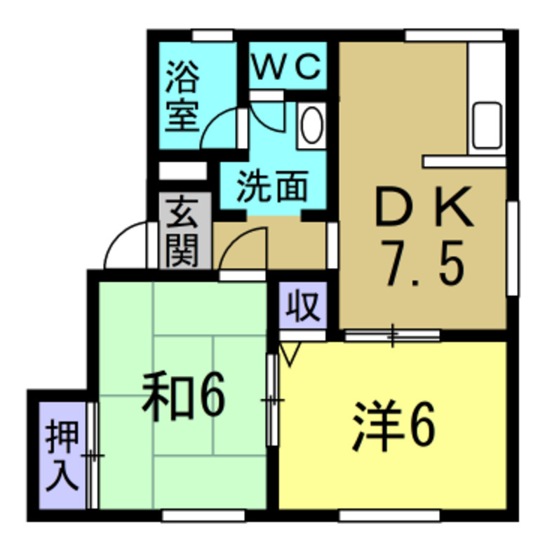 ゴールドハイツD棟の間取り