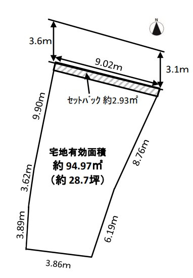 田中里ノ内町　新築戸建て【建築条件付き土地】の画像