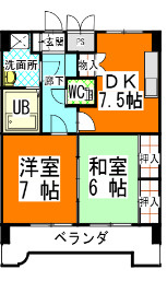 サニークレスト清水の間取り