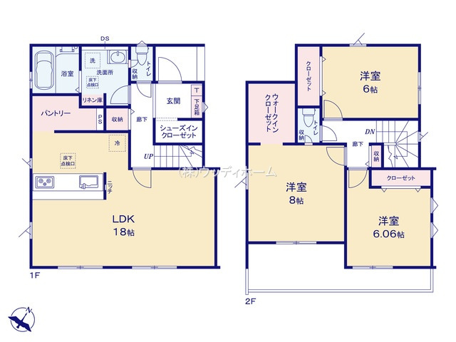 春日部市下蛭田5期　新築一戸建ての間取り