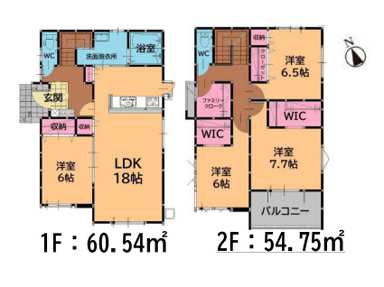 【間取り】 | 福岡市東区美和台5丁目8期　1号棟（全2棟）【仲介手数料無料・0円】 | 平日、土日祝日もお好きな日時にご見学可能です。お気軽にお問合せ下さい。