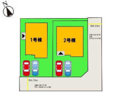 【区画図】 | 福岡市東区美和台5丁目8期　1号棟（全2棟）【仲介手数料無料・0円】 | 区画図です。1号棟です
