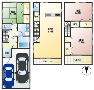 【間取り】 | 俊徳町５丁目　中古戸建