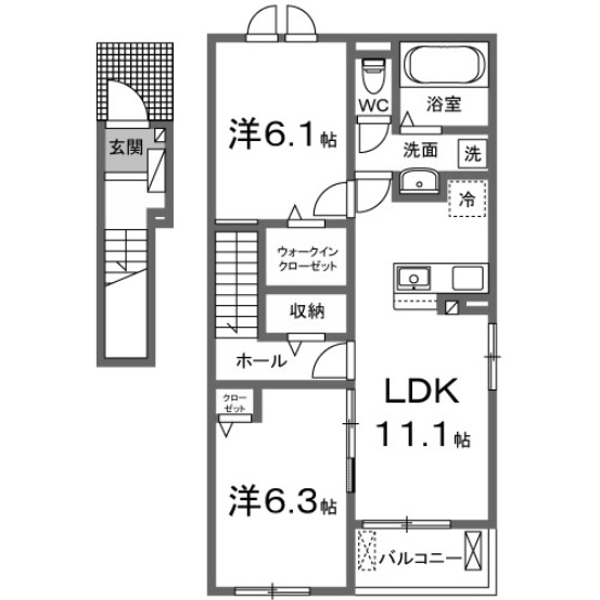 【間取り】 | グラン・シャリオ伊勢崎　壱番館