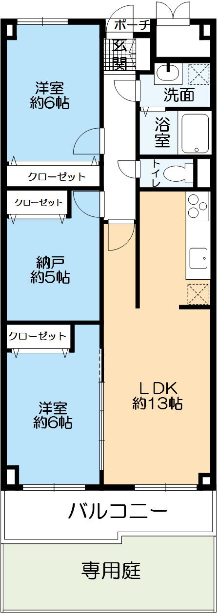 サンハイツ魚崎の間取り