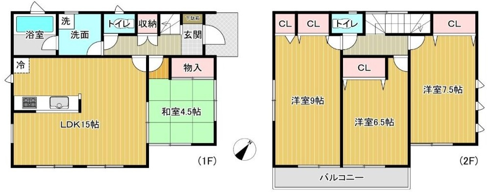 中古戸建て　八王子市川町の間取り|間取図