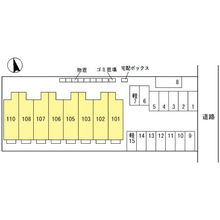 Coco泉の区画図