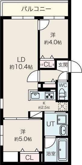プエンテ発寒(Eフラット導入　プロパンガスだけど都市ガス同等料金)の間取り