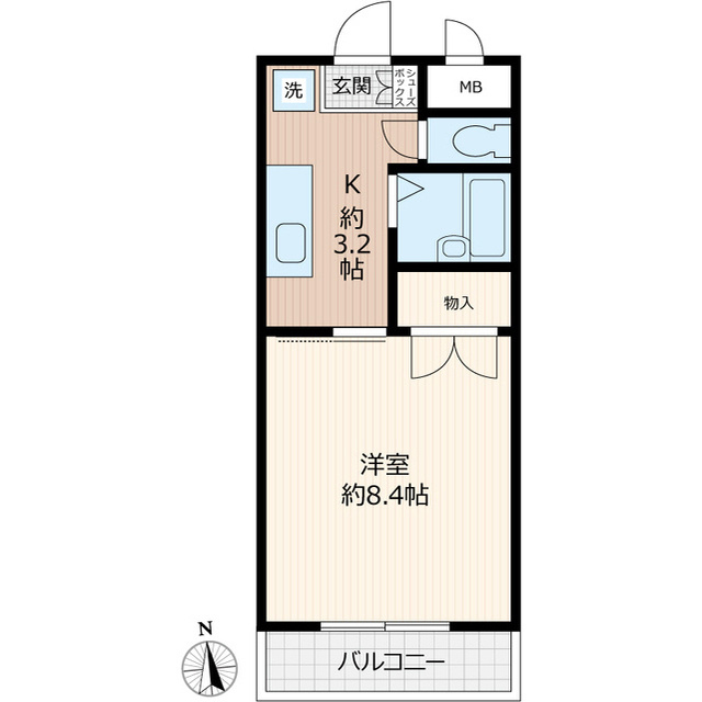 シャトレ新町Ⅱの間取り