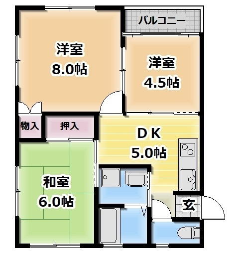 エトワール太田Aの間取り
