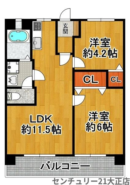 此花厚生年金住宅A棟の間取り