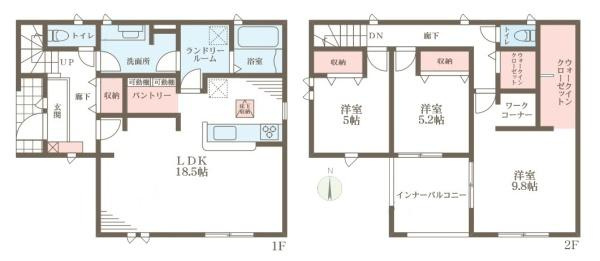 リーブルガーデン東九条町 ／新築一戸建の間取り