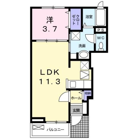 【間取り】 | クローバーハイツ本城