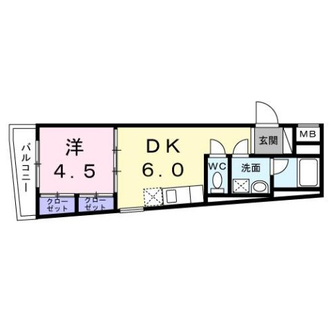 ブルー　パレット　新宿中落合の間取り