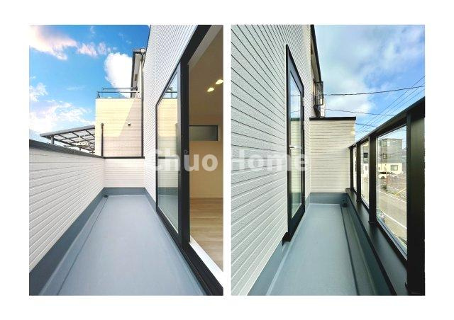 江戸川区鹿骨2丁目新築分譲住宅のバルコニー|バルコニー3か所