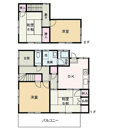岩出市中黒の間取り