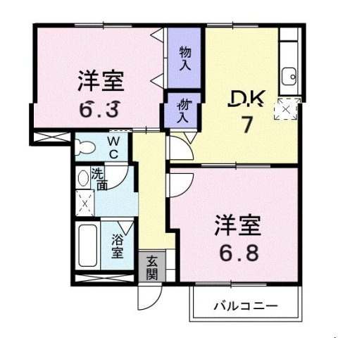 フォレストサイドⅡ番館の間取り