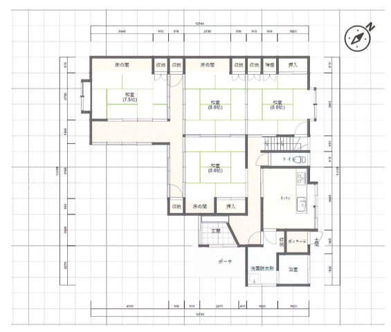 小人町中古住宅の間取り|１F