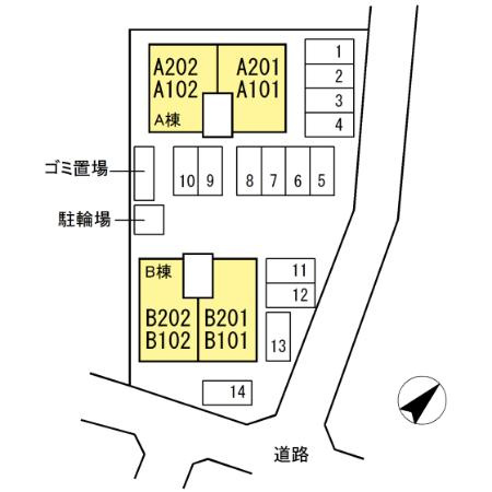 セリエ　B棟の区画図