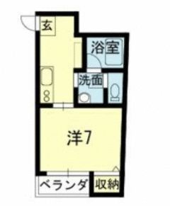 熊本市中央区水道町の賃貸マンションの間取り