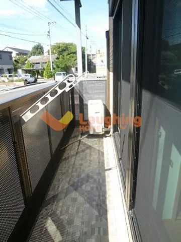 久留米市大石町のアパートのバルコニー
