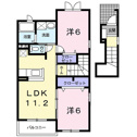 【間取り】 | ペット相談可！使いやすい2LDKの間取り！