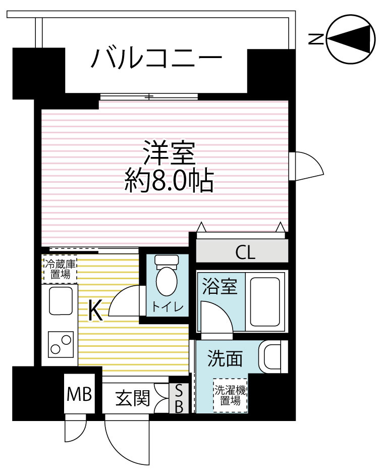 収益物件◆京都市営地下鉄「四条」駅徒歩３分◆3沿線利用可能◆アスヴェル京都四条烏丸の間取り