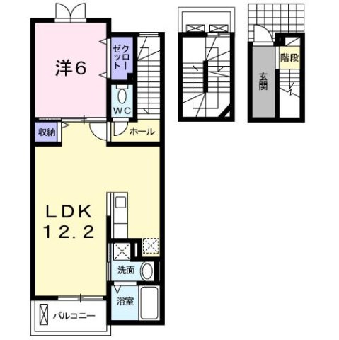 【間取り】 | アメニティ下石田Ⅱ