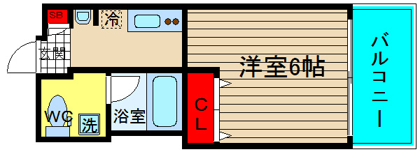 レオンコンフォート難波の間取り