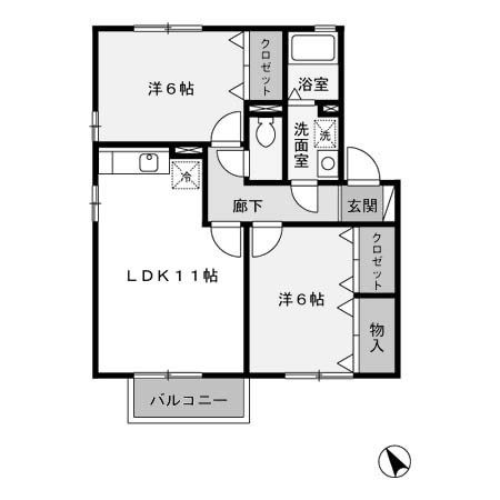 【間取り】 | ベルサード A