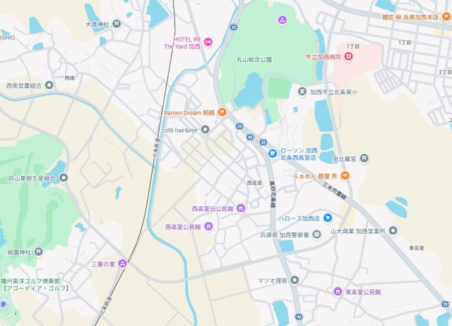 加西市北条町西高室　第6期　新築一戸建ての地図