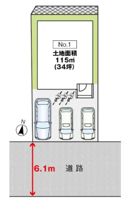高取南2丁目カーサヴェルディ新築一戸建ての区画図|物件の区画図です