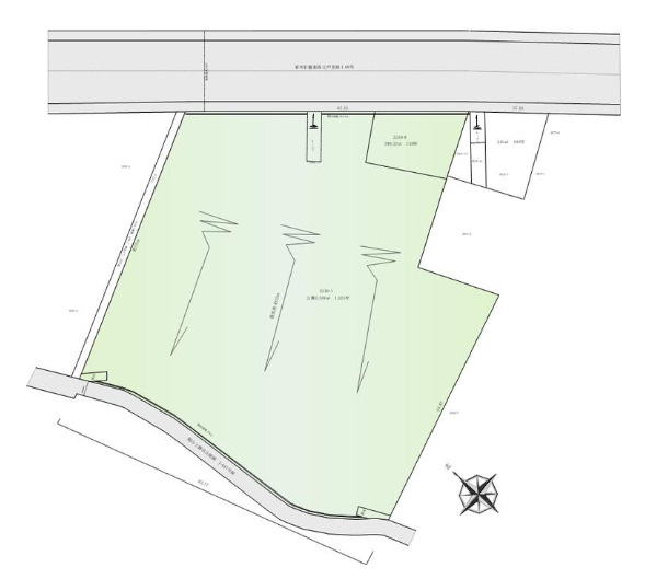 厚木市飯山　売地の土地図