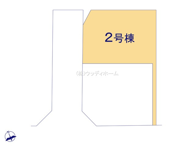 春日部市中央　新築一戸建て　2号棟の区画図