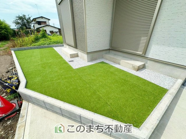 ハートフルタウン宇都宮市鶴田町2488番の庭|大きなお庭でご家族や友人を招いてＢＢＱもできますね！お子様の水遊びにもぴったりです☆
