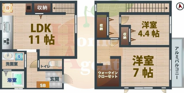 【間取り】 | J　Court | 2LDKのお部屋です。