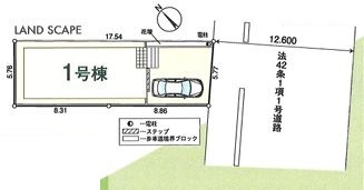 【新築】鶴ヶ島市富士見第１ 全１棟の区画図|区画図です
