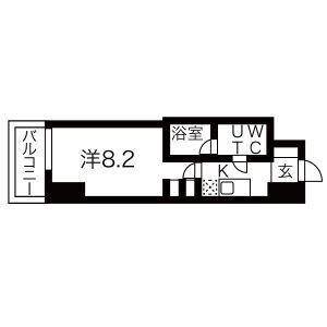 ベルフェリーク江坂の間取り
