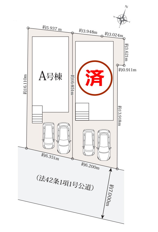 さいたま市見沼区風渡野396番　新築一戸建て　ハートフルタウン　Aの区画図|A号棟