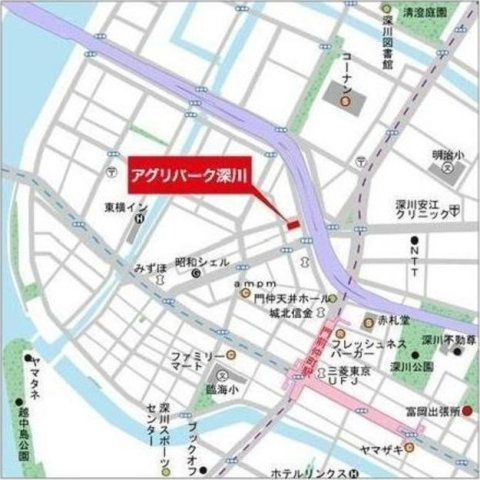 アグリパーク深川の地図