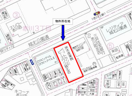 大阪市旭区赤川２丁目の店舗事務所の地図