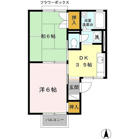ファミールユタカ　Ａ　　刈谷市近郊の賃貸はクラスホーム刈谷店の間取り
