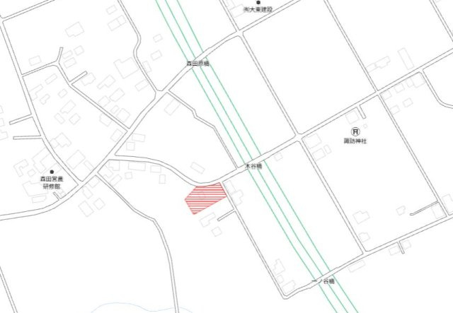 都城市野々美谷町の売地の土地図