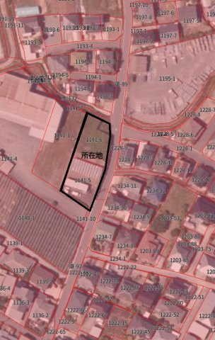 筑後市大字熊野土地の地図