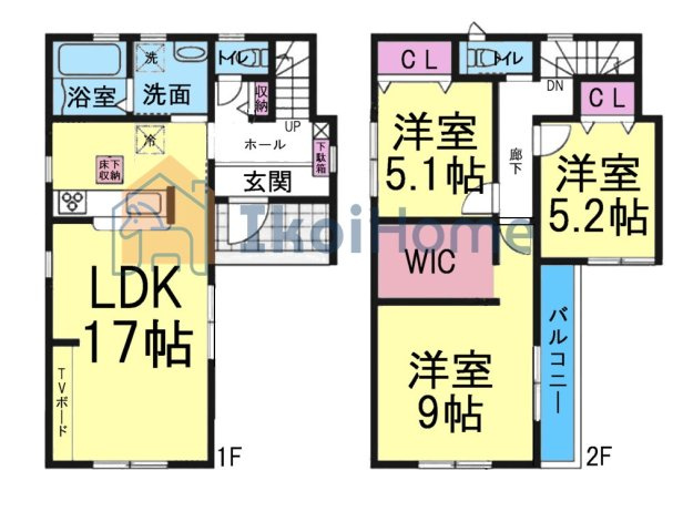 明石市材木町2期　全1棟　新築戸建の間取り|【ホームページに現地動画掲載中】●年中無休：当日予約可●LDK17帖！LDK3面採光で陽当り良好！