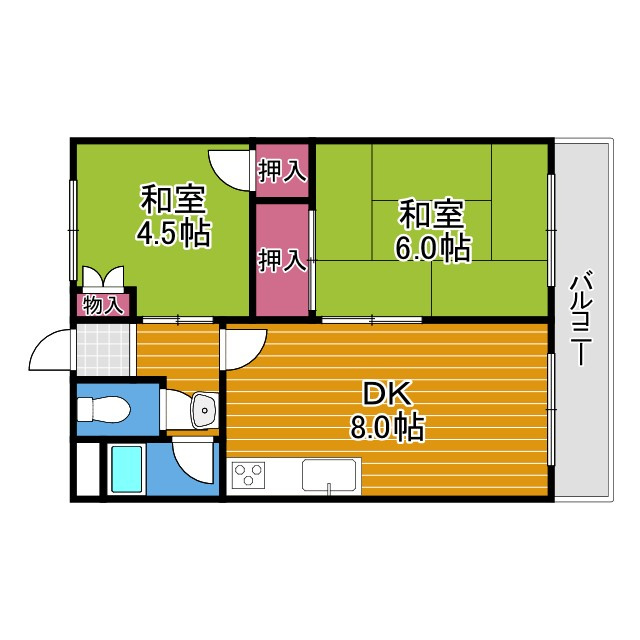 西浦ビューハイツの間取り