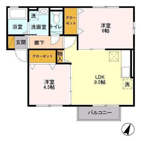 【間取り】 | コーポミナモト2