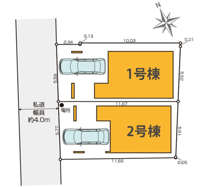 【区画図】 | 立川市錦町4丁目全2棟